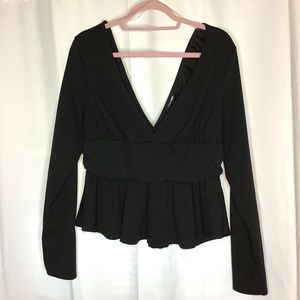 Arms Around Me Peplum Top 1X (fashion nova)